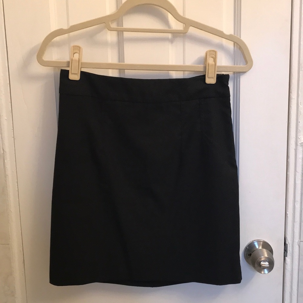 Express black back-ruched skirt